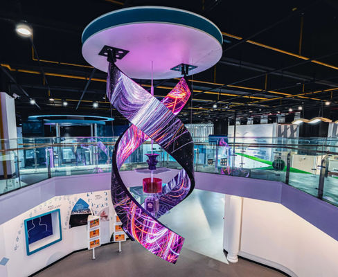 Display artistico a schermo LED a griglia grande con display espositivo colorato