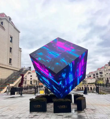 Display artistico a schermo LED a griglia grande con display espositivo colorato